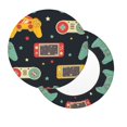 thumbnail image 7 of Uemuo Retro Video Game Pattern Round Bar Stool Seat Covers Washable Stool Cushion Slipcover Elastic Bar Chair Covers-, 7 of 7