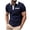 Navy, variant on hoksml Mens Summer Athletic Short Sleeve Solid Color Collared Button Polos Fashion Chest Pocket Colour Blocking T Shirt Classic Golf Shirts 2025 on Clearance
