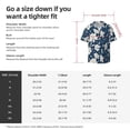thumbnail image 5 of Susaid Lilies Flowers Print Men's Polo Shirts Button Down Short Sleeve Casual Summer Beach Vintage Shirts for Men-Large, 5 of 5