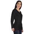 thumbnail image 2 of Inkmeso Solid Raglan Full Sleeve T-shirt For Women Scoop Neck Baseball Tee Casual Tops, 2 of 7
