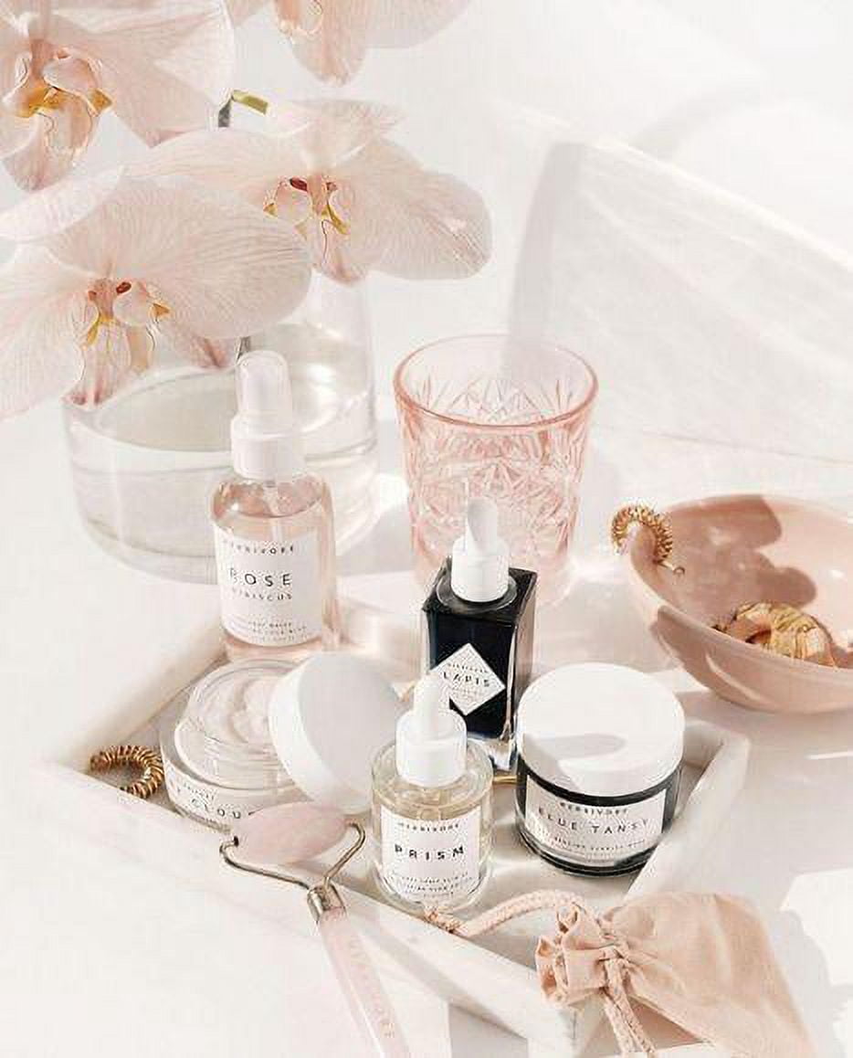 Smiling JuJu Set of 4 Rose Premium Quartz Face Rollers – Pink Massager for Face, Neck & Body, Anti-Aging, Reduces Puffiness & Wrinkles
