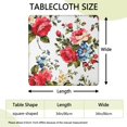 thumbnail image 2 of Floral Square Tablecloth with Elastic Edge, 34x34 Inch Waterproof Polyester for Indoor Dining or Outdoor Table Decor, 2 of 6