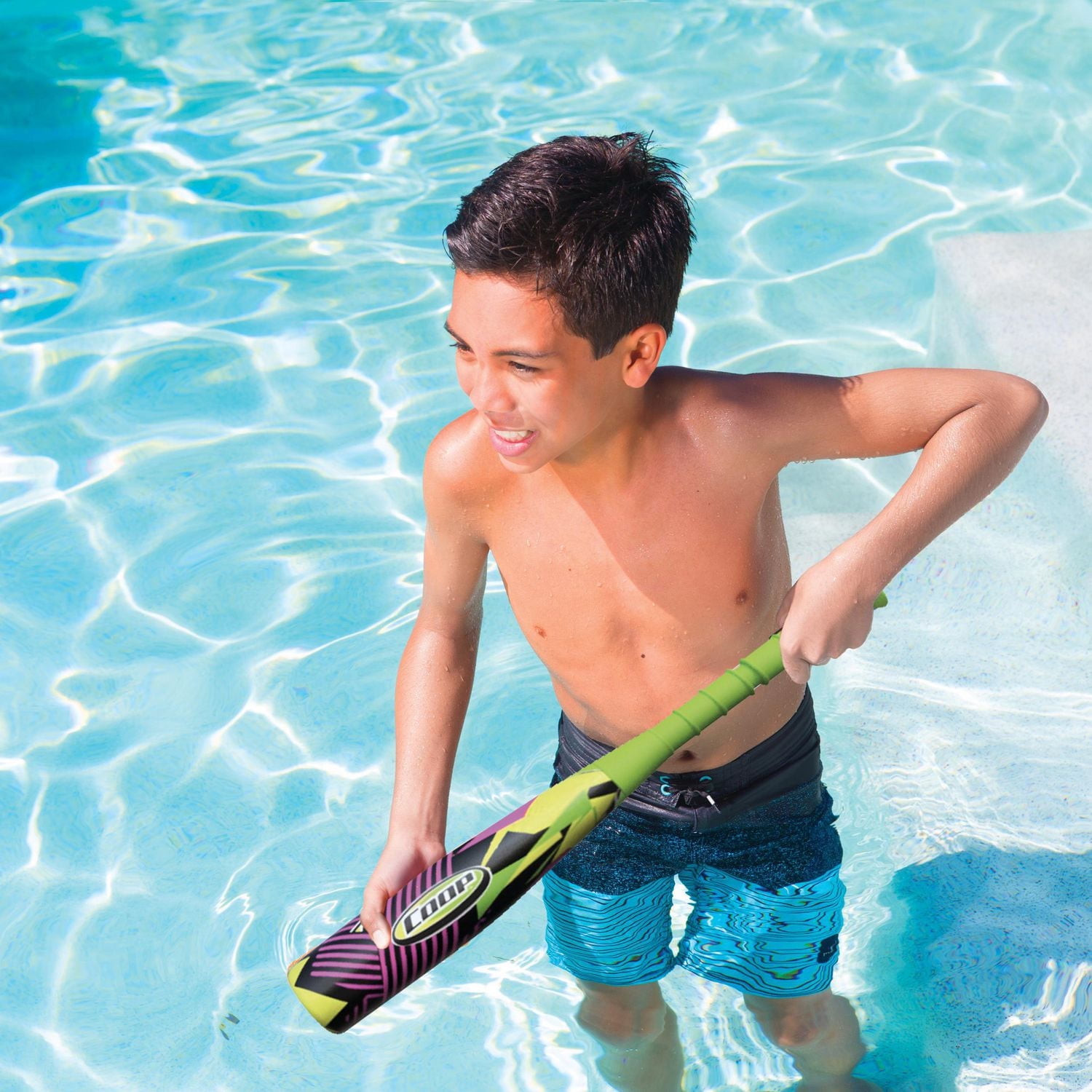 COOP Homerun Squirt And Smash Pool Toy - Baseball Water Game for Kids - Purple/Black