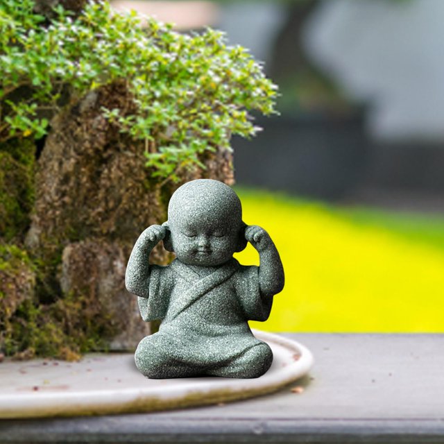 Bandeja de té China Fernando Escultura Decoraciones Estatua de Buda Monje Adornos Miniatura para mesa Coche Escritorio Oficina