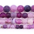 thumbnail image 3 of Juego de cuentas de ágata mate de 8 mm Piedra natural Ágata esmerilada Piedra semipreciosa Piedra preciosa con agujero para enhebrar Joyas de cuentas Púrpura brillar Electrónica, 3 of 5