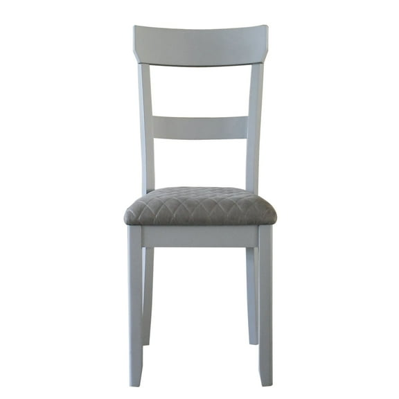 Newboti Furniture Two Tone Grey and Pearl Grey Ladder Back Side Chairs (Set of 2) 27847
