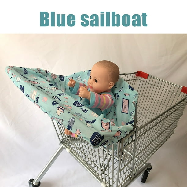 2in1 Baby Shopping Trolley Cart Cover Seat kids High Chair Protector Mat