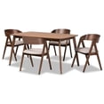 thumbnail image 1 of Baxton Studio Danton Beige and Walnut Brown Finished Wood 5-Piece Dining Set, 1 of 1