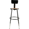 thumbnail image 3 of (Pack of 2) NPS 25 -33" Height Adjustable Heavy Duty Steel Stool With Backrest, Black, 3 of 3