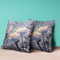 thumbnail image 3 of Three Roses with Butterfly Throw Pillow with Removable Cover in Muted Yellow Black Gray 18x18, 3 of 6