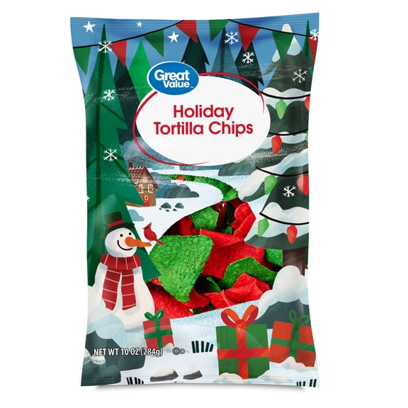 Great Value Holiday Tortilla Chips, 10oz