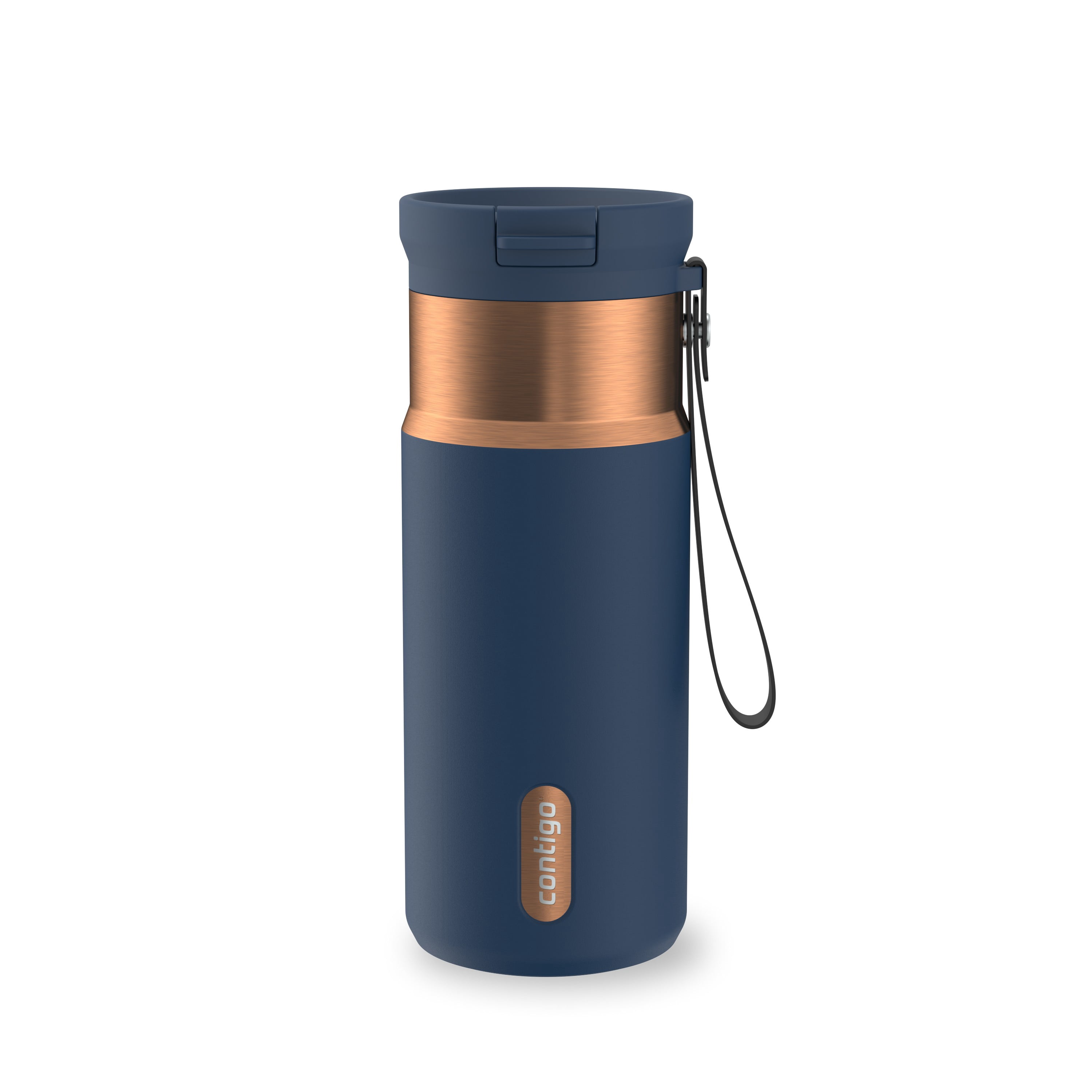 Contigo SnapSeal Insulated Stainless Steel Water Bottle with Carrying Strap, 16 oz (473 ml) – Leak-Proof, BPA-Free, Lead-Free, Dishwasher Safe