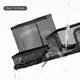 thumbnail image 3 of Organizador de escritorio de malla, carrito para suministros de oficina con portalápices y cestas de almacenamiento para accesorios de escritorio, 3 compartimentos, negro, 3 of 5