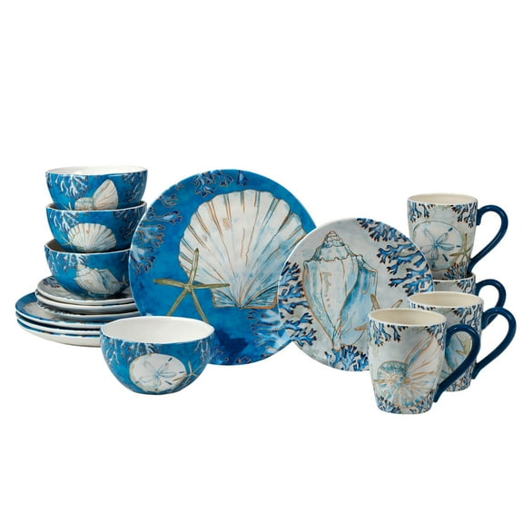 Certified International  Playa Shells 16-piece Dinnerware Set, Service for 4