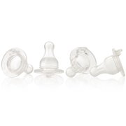 Evenflo Feeding Vented + Proflo? Standard Neck BPA-Free Silicone Medium Flow Nipples - 3 Months+, 4 Pack