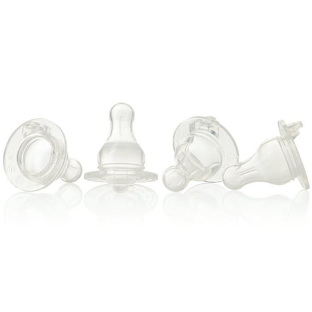 Evenflo Feeding Vented + Proflo? Standard Neck BPA-Free Silicone Medium Flow Nipples - 3 Months+, 4 Pack