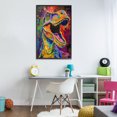 thumbnail image 3 of Stupell Industries Bohemian Paint Splatter Urban T-Rex Black Framed Giclee Art, 20 x 30, by Creative Studio, 3 of 8