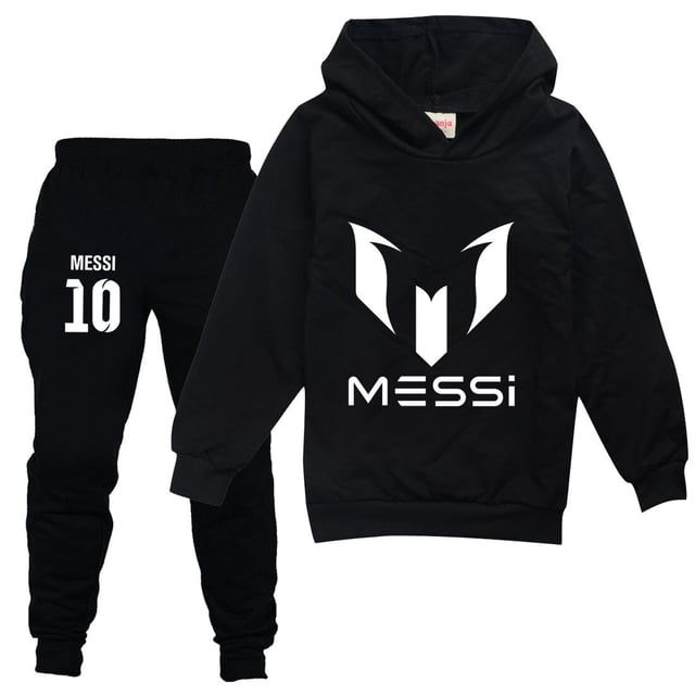 Ropa deportiva para niñas, superestrella de fútbol argentino, moda para niños, sudaderas con capucha, pantalones, conjunto de ropa para niños, chándal de primavera y otoño zhangmenya LED
