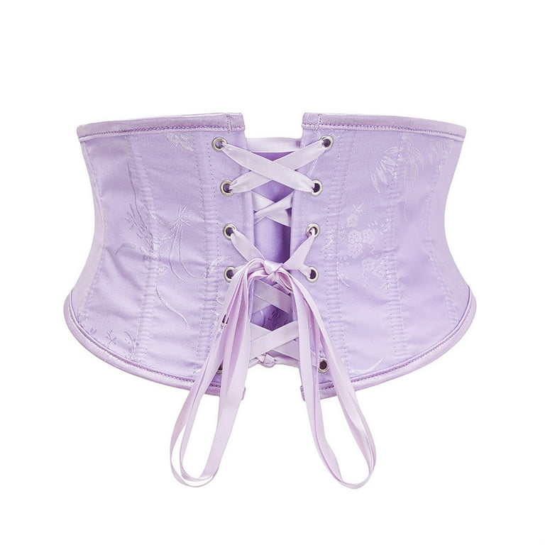 Ltctricy Corset Top for Women Vintage Floral Tie Back Strapless