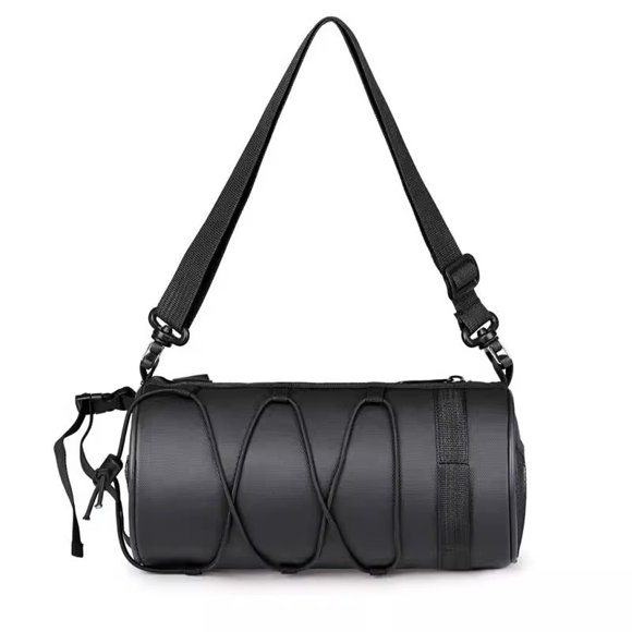 Bike Handlebar Bag Small Bicycle Handle Bar Bag Handy Front Bike Bags Handlebar Storage Pouch Pack with Shoulder Strap Little Mountain Road Bike Barrel Bag