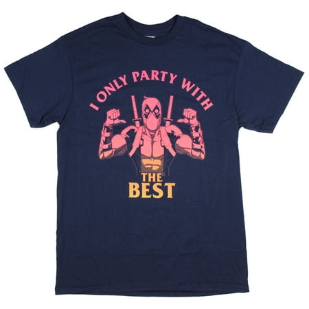 Marvel Men's Deadpool I Only Party With The Best T-Shirt