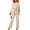 Beige, variant on GZWYHT Sets for Women Jumpsuits for Women Women Leg Long Playsuit Clubwear With Belt Sleeve Jumpsuit Straight Women's Jumpsuit Lounge Sets for Women Summer Sets for Women Beige L