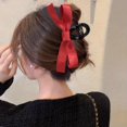 thumbnail image 5 of Elegant Black Bow Hair Claw Clip - Non-Slip Strong Hold for Thick Hair Accessories, 5 of 5