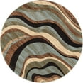 thumbnail image 2 of Well Woven Barclay Nirvana Waves Modern Geometric Multi Blue 7'10" Round Rug, 2 of 5
