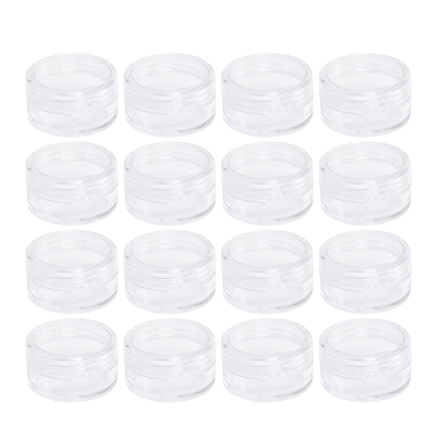 50pcs Contenedor cosmético Vacío 5g / 5ml Plástico Redondo Cosmético Tarro Olla con tapa (transparente)