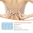 thumbnail image 3 of transemion Extension Strap Bra Extenders Buckle 4 Hook Breathable Practical Accessories Adjustable Replacement 3 Rows Underwear light blue, 3 of 5