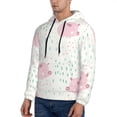 thumbnail image 3 of Sikiie Cute Pigs Men's Hoodie, Essentials Hoodie, Sweatshirt, Pullover Hooded Sweatshirt for Men-X-Large, 3 of 7