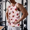 thumbnail image 5 of Gukieu ladybugs and flower Print Men's Quick Dry Fitness Vest, Round Neck Sleeveless Fitness Bodybuilding Top-Large, 5 of 7
