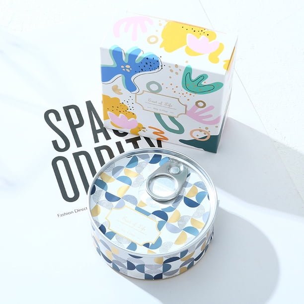 Xiao Hua 1 vela de aromaterapia de hierro, estilo retro azul, para aromaterapia, regalo creativo para el hogar, vela aromática, adorno decorativo.