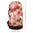 thumbnail image 3 of RMDQTR Durable Large Laundry Backpack with Drawstring Closure Ideal for Laundry Trips,Travel&Camping Strawberries and Flowers, 3 of 7