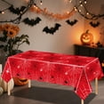 thumbnail image 5 of Btomtd 70.86 x 42.51 inch Cobweb Halloween Table Cloth Themed Party Tablecloth Web Pattern Table Cloth Seasonal Decor Tablecloth, Red, 5 of 6