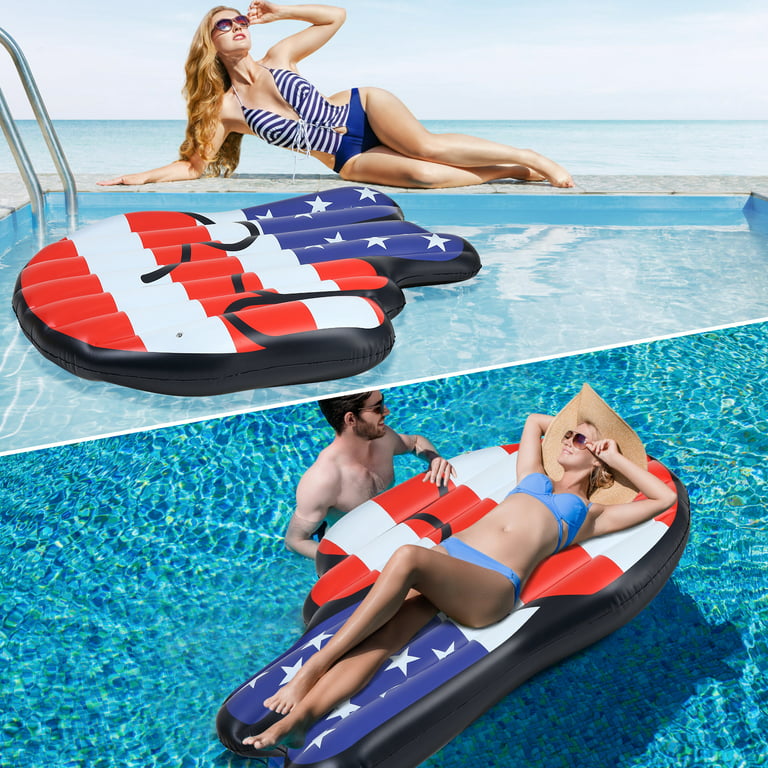 Fashionwu Pool Floats, Giant American Flag Pool Float, USA Pool Floaties  Pool Lounger Raft, 4th of July Party Large Pool Float