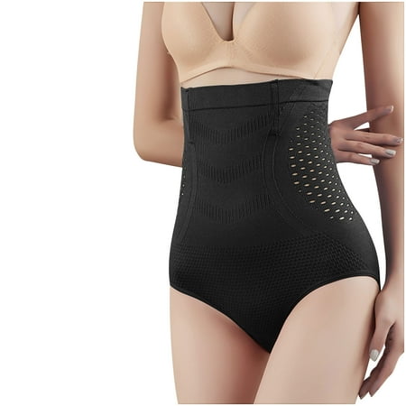 WMTBSRSW Women s High Waisted Underwear Tummy Control Shapewear Breathable Body Shaper Thong High Cut Girdle Panties