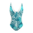 thumbnail image 2 of Aayomet Maillots de Bain pour Femmes Intégral devant Torsadé Maillots de Bain Contrôle du Ventre Maillot de Bain Rétro Inspiré Monokini, Vert Menthe TG, 2 of 4