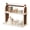 White, variant on 2-Tier Vintage Mug Holder & Cup Rack - Faux Rattan Coffee Bar Organizer for Countertop, Kitchen & Office Storage, Black Plastic