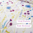 thumbnail image 5 of Smuge 7-Piece Full/Queen Down Alternative Floral Bed in a Bag, Reversible Box Stitched Comforter and Sheet Set, Purple Yellow Lavender Floral, 5 of 9
