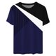 thumbnail image 4 of Fiudx Camisas de Mujer Blusa Holgada Estampada con Cuello Redondo Retro de Manga Corta a La Moda para Mujer, Manga Tres Cuartos, 4 of 4
