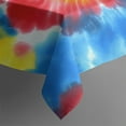 thumbnail image 4 of Colorful Tie Dye Pattern Rectangle Tablecloth 60"x120",Waterproof Polyester Rectangle Table Cloth, Wipeable Spillproof Polyester Tablecloth for Dining, Camping, Indoor and Outdoor, 4 of 6
