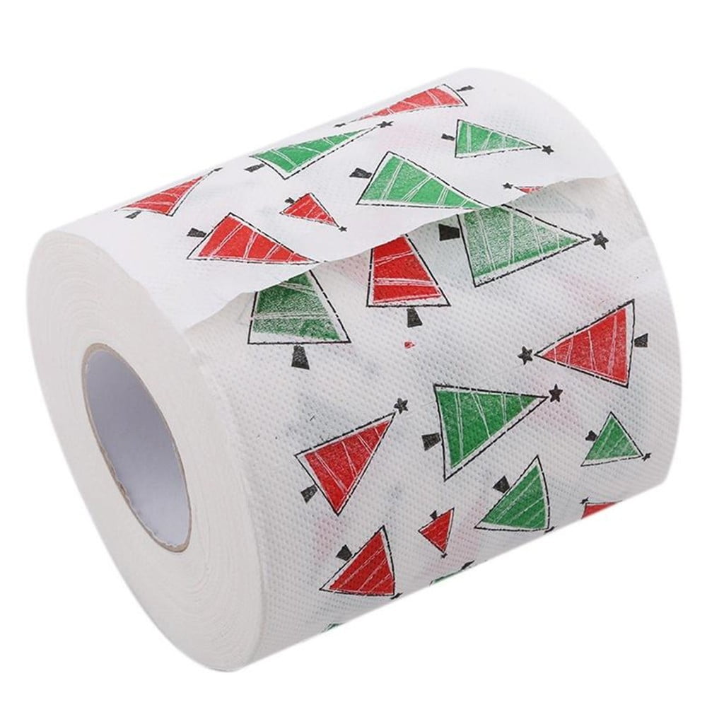Christmas Pattern Color Toilet Paper Santa Christmas Tree Printed Tissue