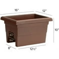 thumbnail image 2 of Root & Vessel Countryside Railing Planter, Brown, 16", 2 of 5