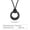 Black Charm, variant on Mens Nordic Viking Urn Necklaces Ashes Urn Circle Pendant Cremation Rope Chain-Black Charm