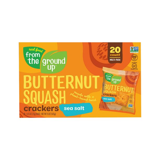 Product Of From The Ground Up Butternut Squash Sea Salt Crackers 20 Ct Walmart Com