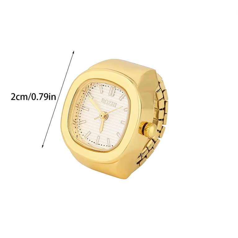 Men Women Finger Watch Stretchy Band Elastic Round Simple  display picture 3