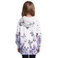 thumbnail image 2 of Xoenoiee Purple Butterfly Lavender Bow Print Girls Long Hoodie for Kids Fashion Long Sleeve Sweatshirt Dresses Pullover Sweat Shirt with Front Pocket Athletic Clolthing Fall Outfits, 7-8 Years, 2 of 7