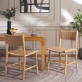 thumbnail image 4 of SAFAVIEH Hylos Natural Paper String Solid Dining Bistro Chair, Natural/Light Blonde (Set of 2), 4 of 14