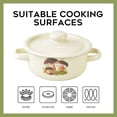 thumbnail image 5 of Novomoskovsjka Posuda Mushrooms Cylindrical Enamel Pot with Lid 1.6 Qt (1.5 L) Enameled Steel Stockpot Cooking Pot Induction Pot Enamelware Kitchen Pot Enamel Stock Pot Soup Pot, 5 of 10